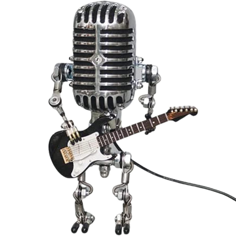 Vintage Microphone Robot Desk Lamp