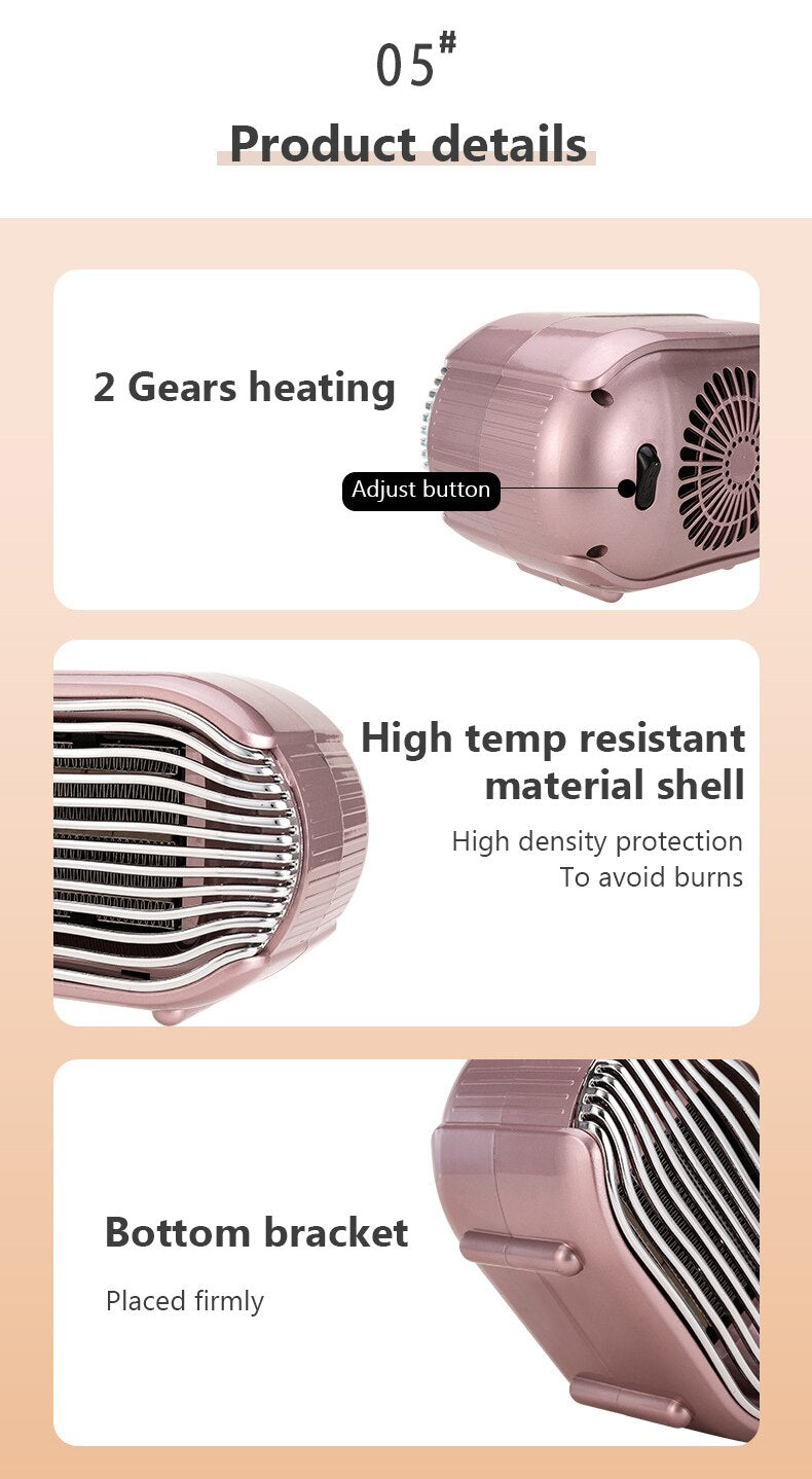 Electric Heating Space Heater Fan With Overheat Protection