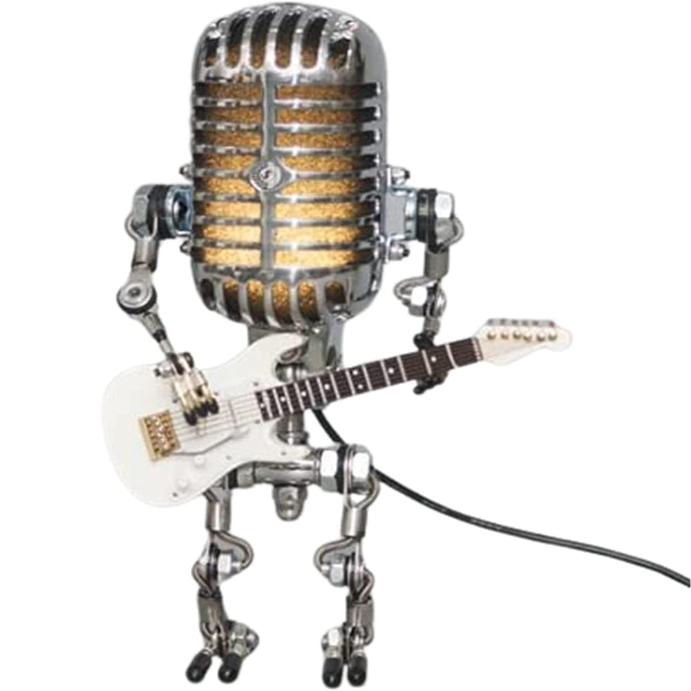 Vintage Microphone Robot Desk Lamp