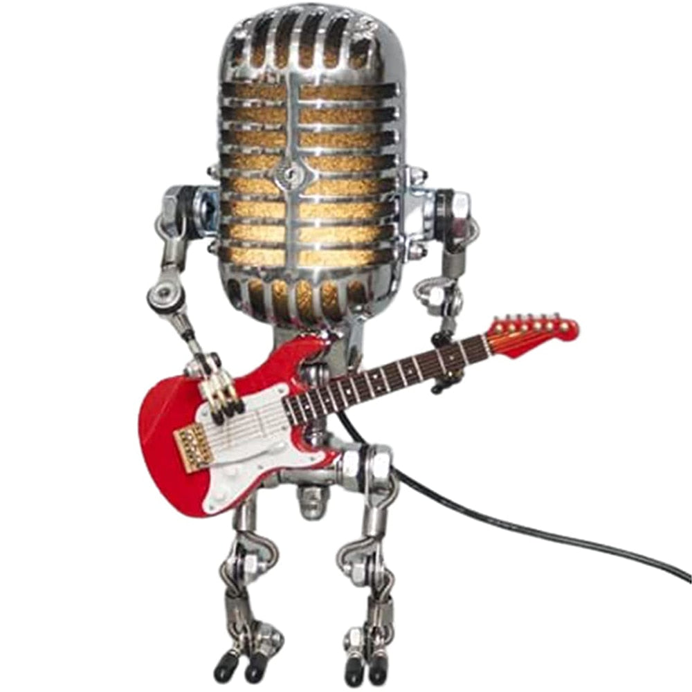 Vintage Microphone Robot Desk Lamp