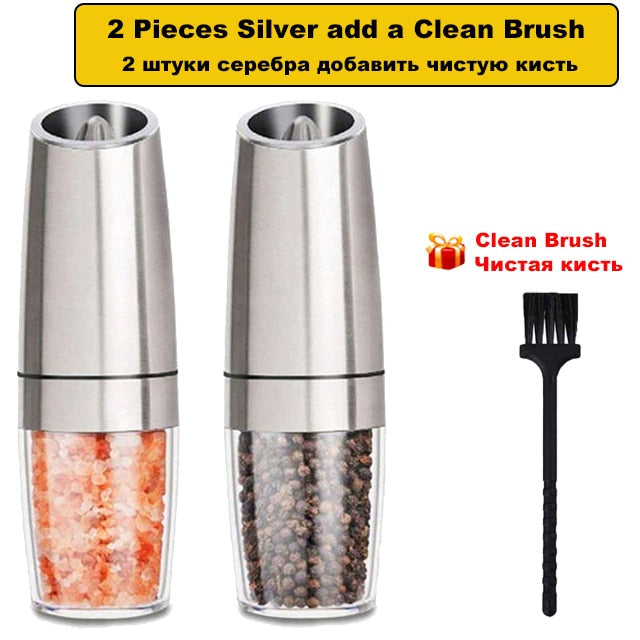 Automatic Electric Gravity Induction Salt and Pepper Grinder