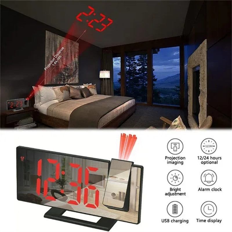 LED Projection Alarm Clock