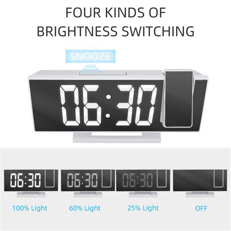 LED Projection Alarm Clock