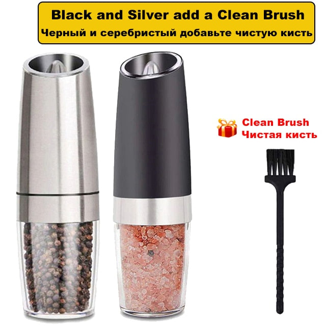 Automatic Electric Gravity Induction Salt and Pepper Grinder